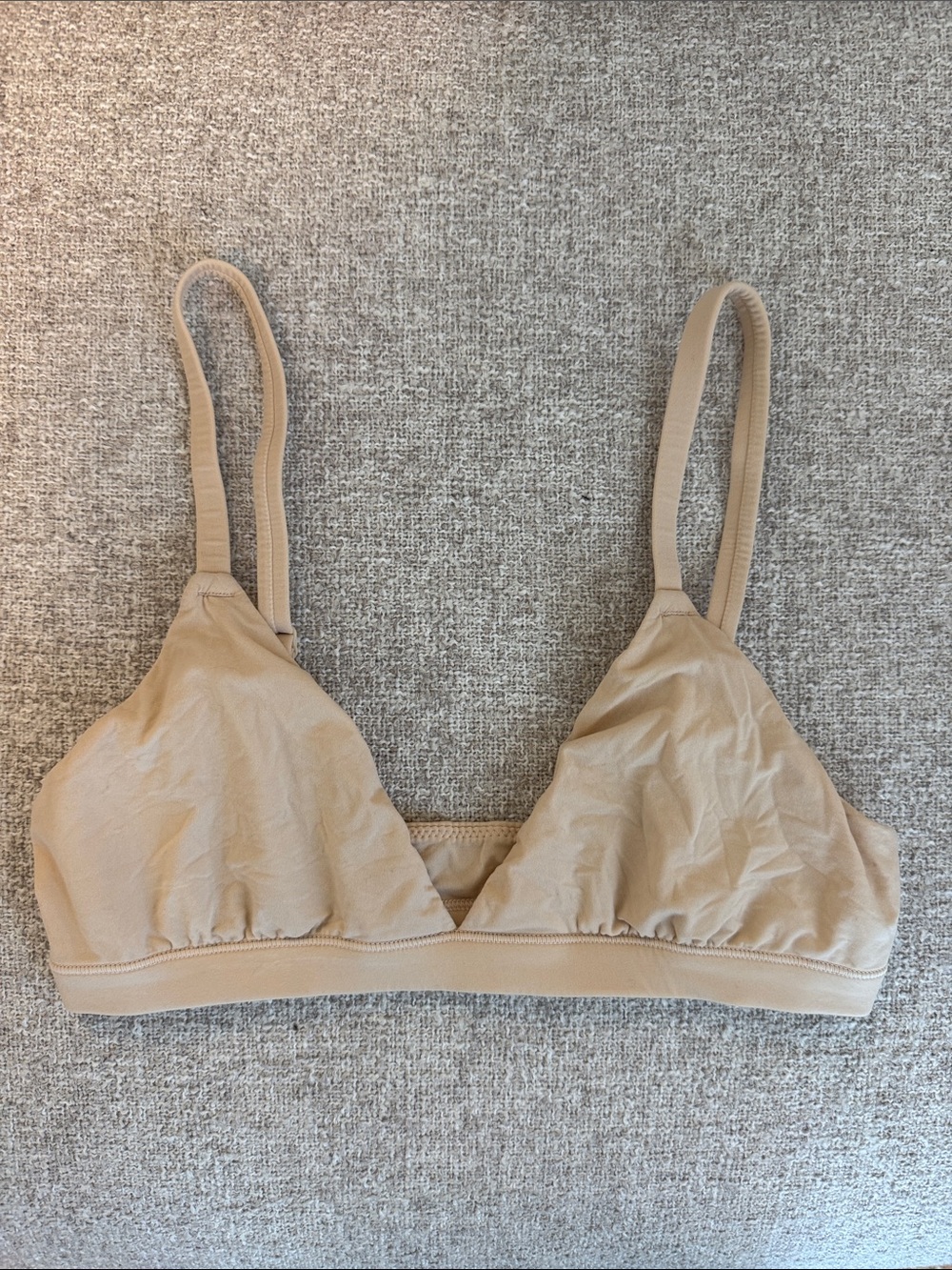 SKIMS Fits Everybody Triangle Bralette in Nude